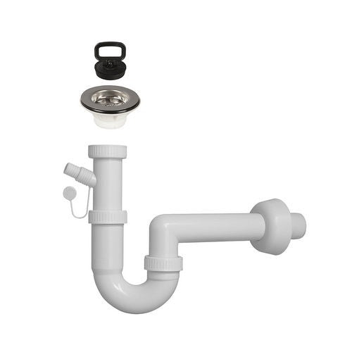 SIFONE A U 1"1/2 UNA VIA ATTACCO LAVASTOVIGLIE PILETTA 1"1/2 Misura: 1"1/2 D.40