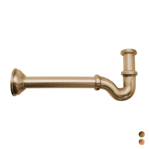 SIFONE AD S TAPPO LATERALE SENZA PILETTA 1" Misura: 1" Bronzato