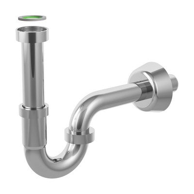 SIFONE AD S "TUBULAR" IN ABS CROMO Misura: Scarico D. 32x300 mm