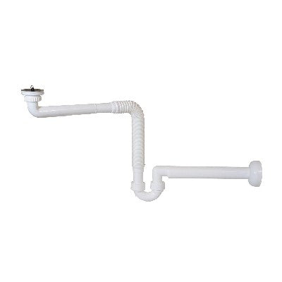 SIFONE IN PP CREA SPAZIO AD "S" PER LAVABO SENZA PILETTA Misura: 1"1/4 - Uscita D. 40 mm