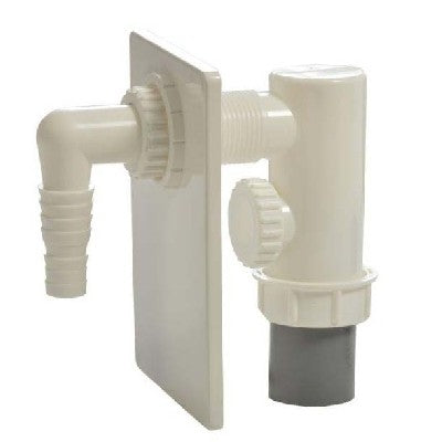 SIFONE INCASSO LAVATRICE IN PP - CON PIASTRA ABS Misura: D. 40