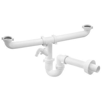SIFONE PER LAVELLO MAGNUM 2 VIE AUTOPULENTE CON ATTACCO LAVATRICE Misura: 1" 1/2