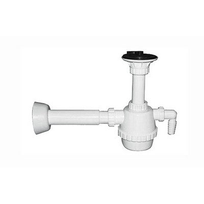 SIFONE PVC 1 VIA C / PILETTA E SCARICO LAVATRICE C/CANOTTO Misura: 1"1/4