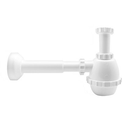SIFONE PVC 1 VIA S / PILETTA PER PORCELLANA CON CANOTTO Misura: 1"1/4