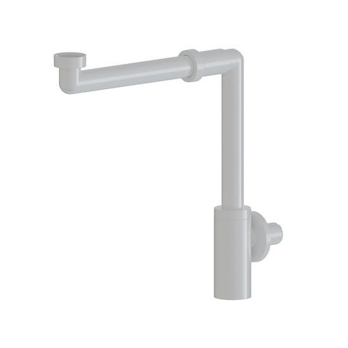 SIFONE SALVASPAZIO PER LAVABO IN ABS MINIMALISTA Misura: 1"1/4 Nero Opaco