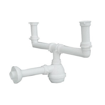 SIFONE TIPO "M" PER LAVELLI INOX A 2 VIE SENZA PILETTA (MARCHIO LIRA) Misura: 1"1/2