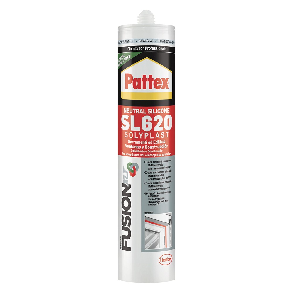 SILICONE NEUTRO PER EDILIZIA E SERRAMENTI 'SOLYPLAST' ml 300 - trasparente