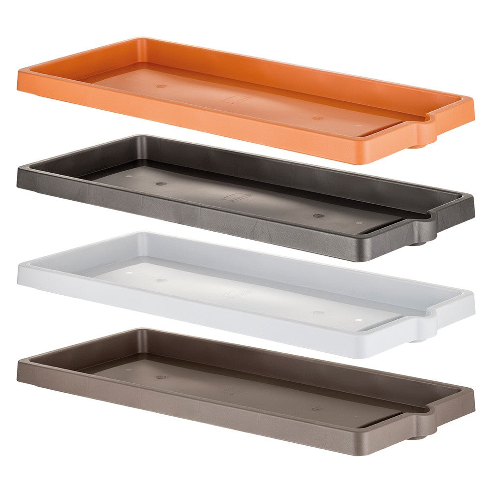SOTTOVASO PER FIORIERA RETTANGOLARE cm 60 x 25 x 3,4 - antracite