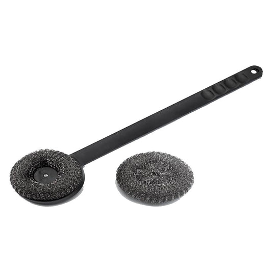 SPAZZOLA PER GRIGLIE CON SPUGNA ACCIAIO cm. 45