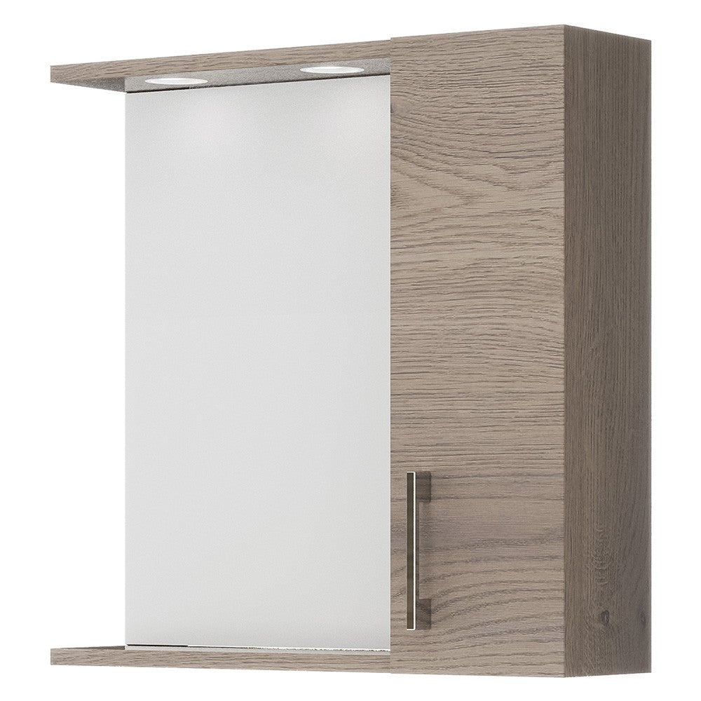 SPECCHIERA DA BAGNO PENSILE SINGOLO cm 58,4 x 15,1 x h.57,1 - noce americano