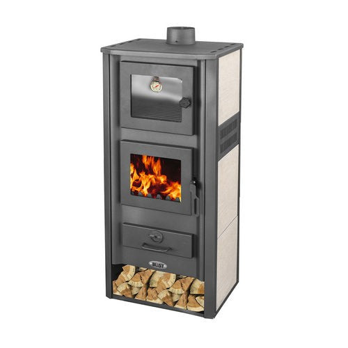 STUFA A LEGNA CON FORNO LUCREZIA 12-13 KW Misura: Rossa