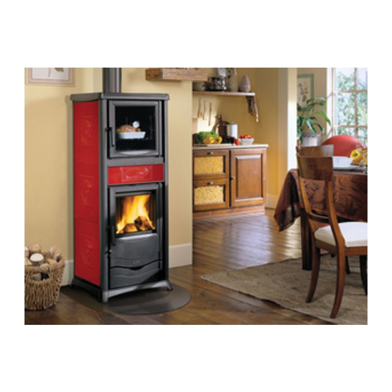STUFA LEGNA C/FORNO  9.1 KW ROSSELLA PLUS EVO BORD V4