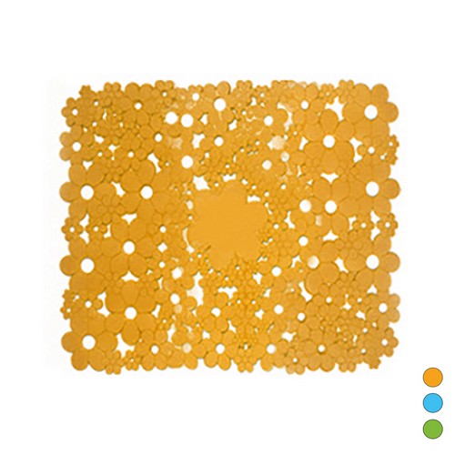 TAPPETO ANTISCIVOLO MOD. FLOWERS CM 53 X 53 Misura: Verde acido