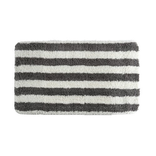 TAPPETO DA BAGNO IN MICROFIBRA 50X80 CM BIANCO/GRIGIO Misura: Bianco-Grigio