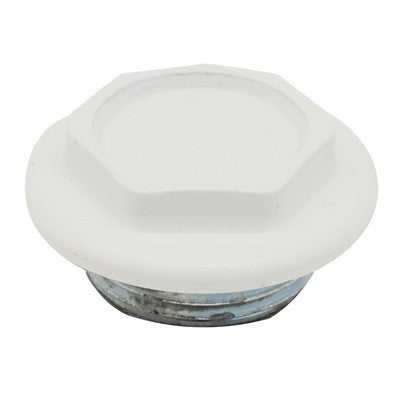 TAPPO CIECO DX / SX ZINCATO VERNICIATO PER RADIATORI FL 56 Misura: 1"1/4 Dx Bianco