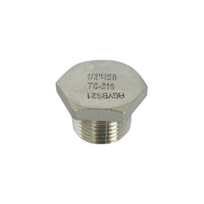 TAPPO MASCHIO ACCIAIO INOX Misura: 3/8"