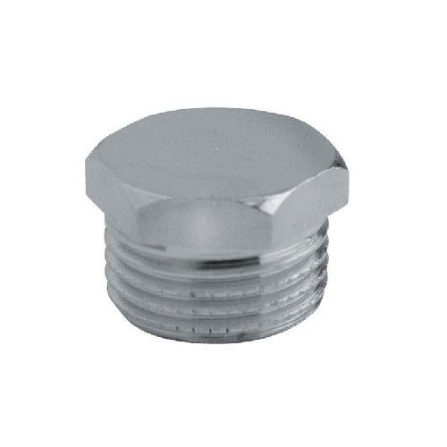 TAPPO MASCHIO ESAGONALE OTTONE CROMATO Misura: 1/8