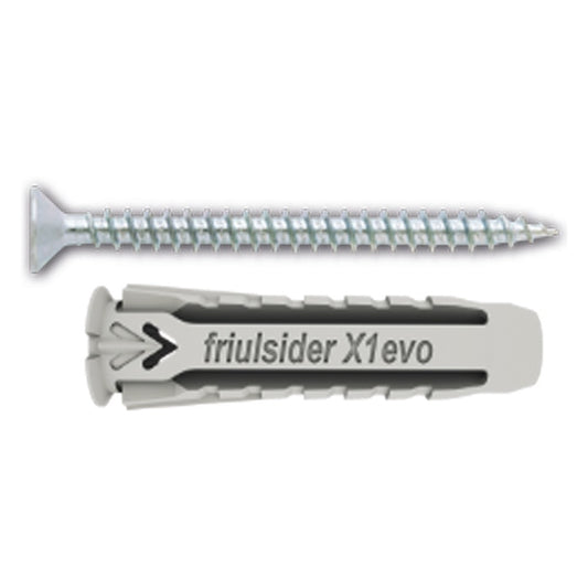 TASSELLO NYLON 'X1 EVO' CON VITE TPS TRUCIOLARE mm 6 x 30 - vite 4,5 x 40