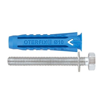 TASSELLO UNIVERSALE IN NYLON CON VITE TE METRICA E RONDELLA Misura: 10x50 con vite M6x60