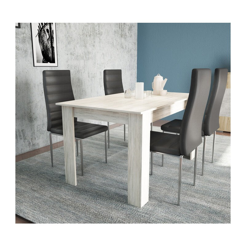 TAVOLO FISSO 138X80XH75CM FRASSINO BIANCO