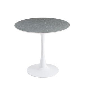 TAVOLO MIMOSA D  80 BIANCO/MARMO GRIGIO