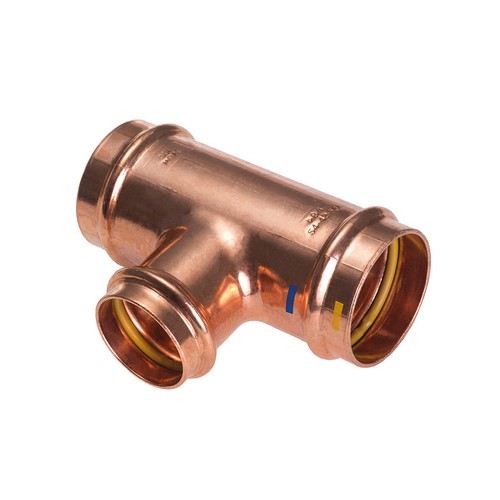 TEE RIDOTTO CENTRALE FFF A PRESSARE PER ACQUA GAS B ONE Misura: Diam. 35x18x35