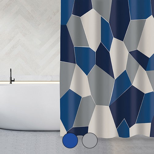 TENDA PER DOCCIA IN TESSUTO ORIGAMI Misura: cm 180x200 Bianco Grigia