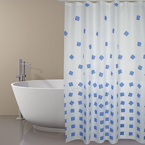 TENDA PER DOCCIA IN TESSUTO POLIESTERE THIKA Misura: cm 180x200 Blu