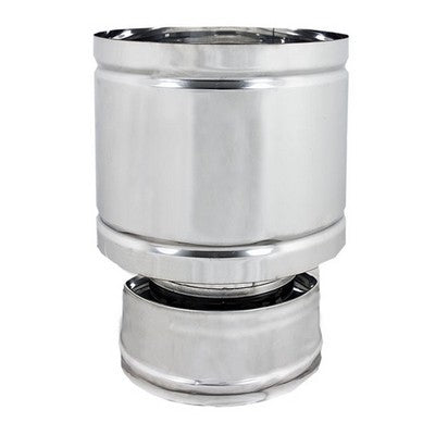 TERMINALE ANTIVENTO A BOTTE ACCIAIO INOX Misura: Diam. 150x200