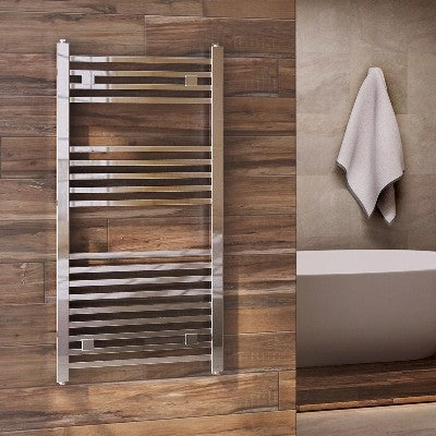 TERMOARREDO DESIGN CROMATO TUBI QUADRATI Misura: H 1000 x Int. 470 (mm)