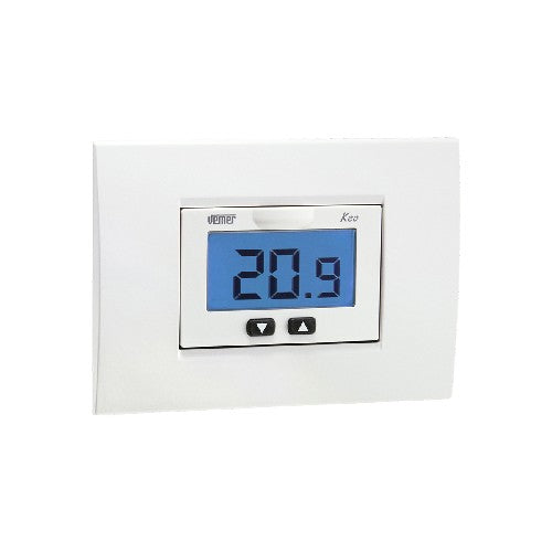 TERMOSTATO ELETTRONICO DA INCASSO KEOB LCD Misura: Bianco Grigio