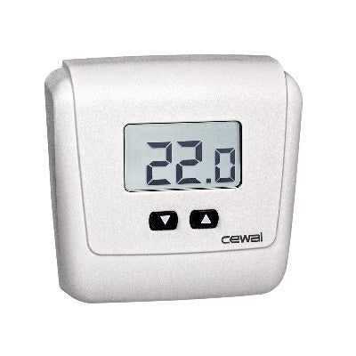 TERMOSTATO ELETTRONICO DA PARETE ET05 Misura: Bianco