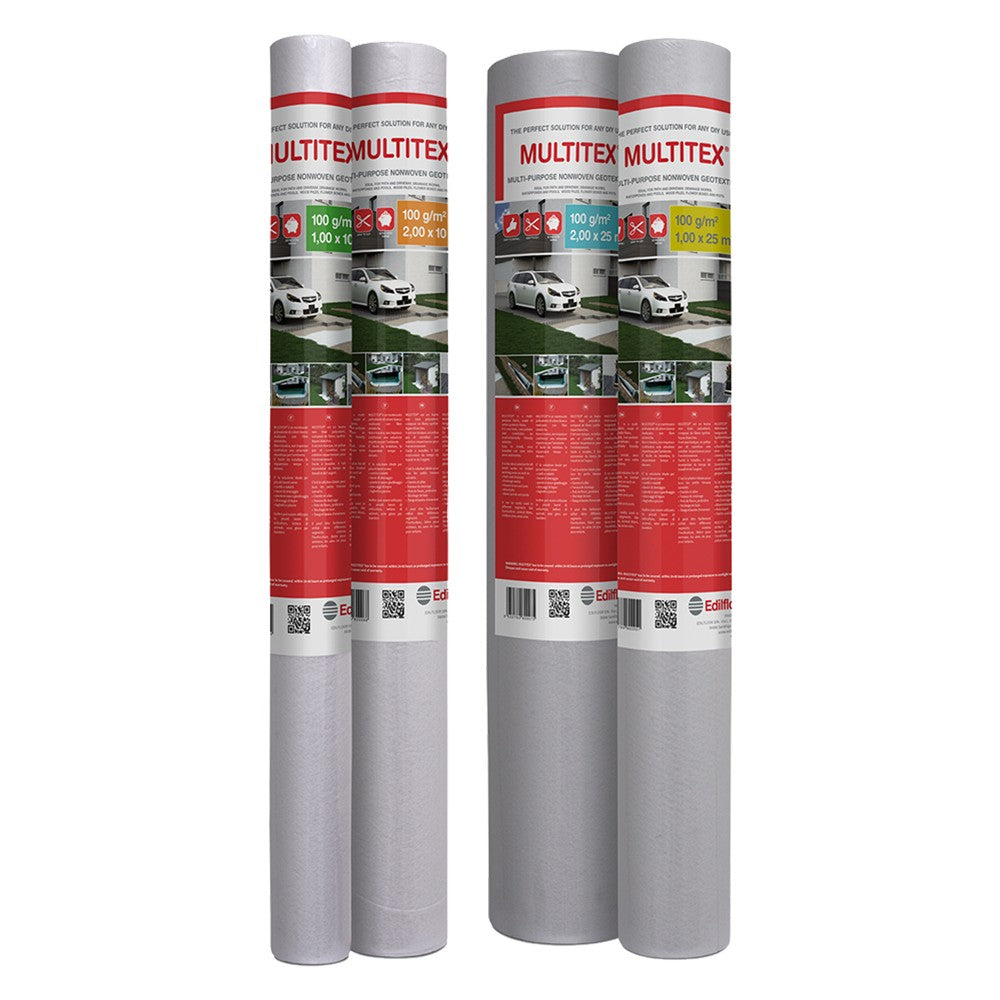 TESSUTO NON TESSUTO PER DRENAGGI 'MULTITEX' mt 2 x 25
