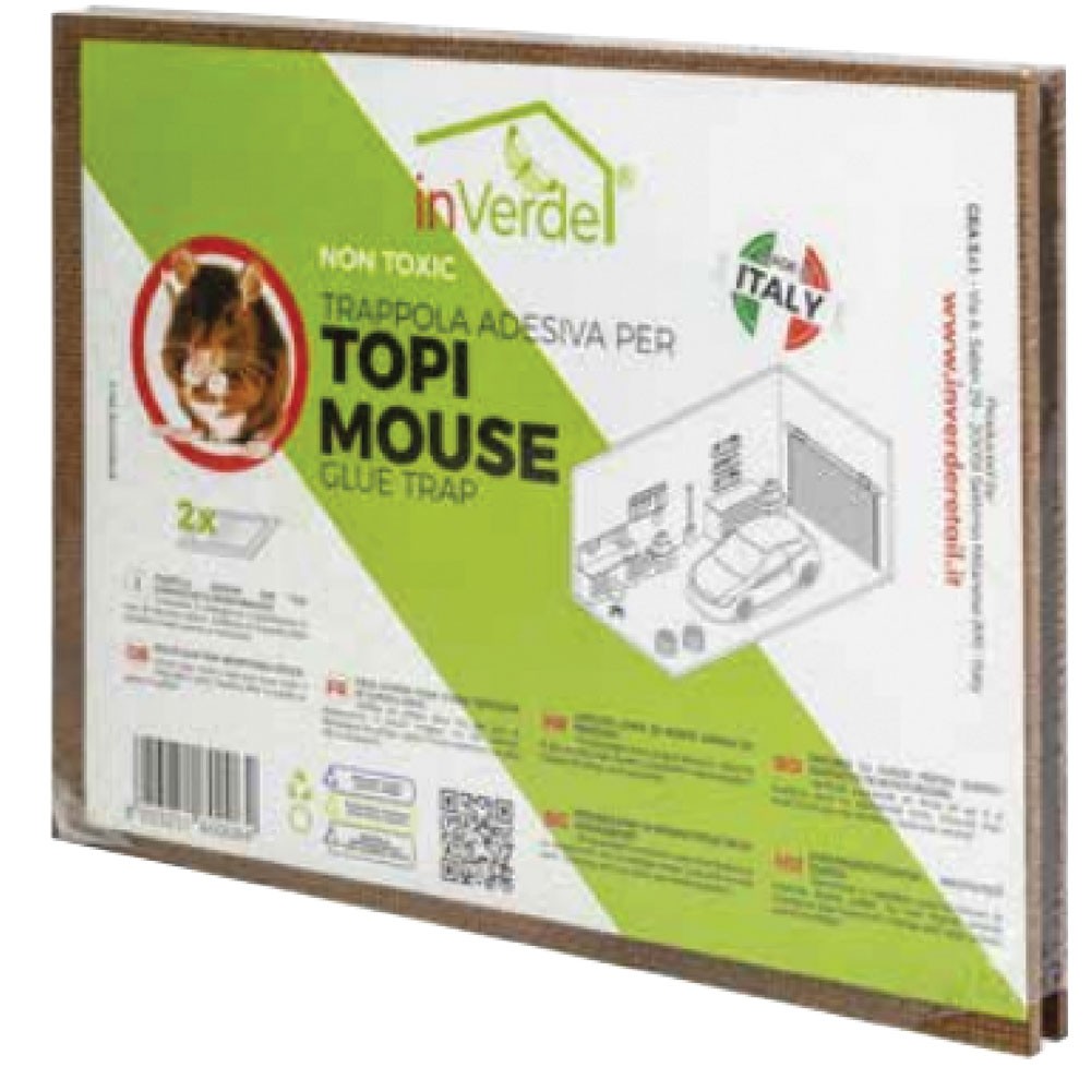 TRAPPOLA ADESIVA PER RODITORI 'MAX' 2 tavolette cm 28 x 19