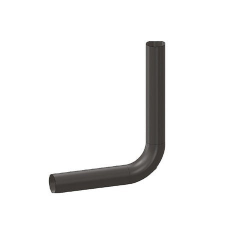 TUBO A SQUADRA IN OTTONE Misura: D. 32 25x18 Nero opaco