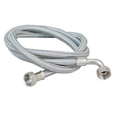 TUBO CARICO LAVATRICE INOX CON CURVA Misura: mt 3