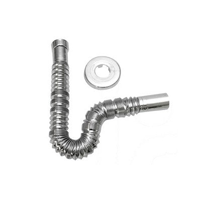 TUBO ESTENSIBILE/COMPRIMIBILE CROMATO CON ROSONE Misura: 1" x 32