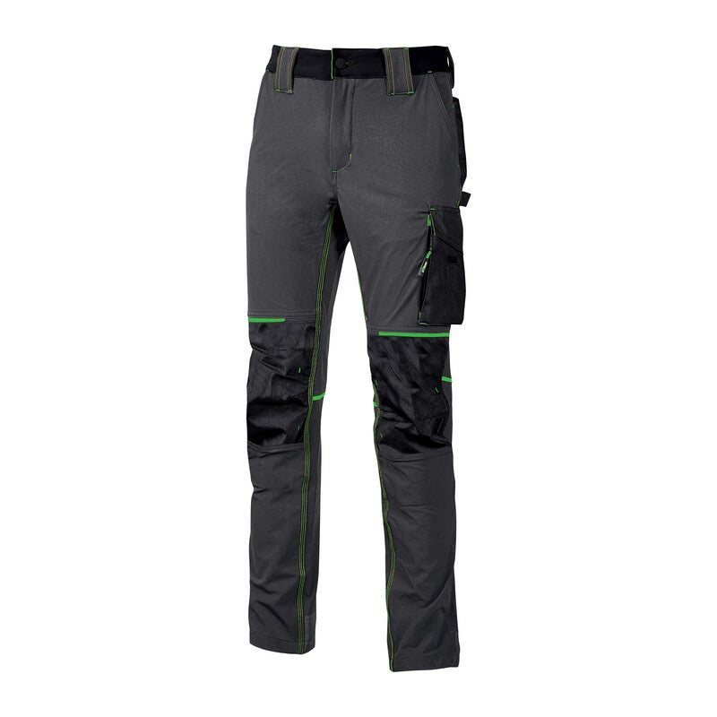U-POWER PANTALONE ATOM SLIM FIT GRIGIO-VERDE TG.L