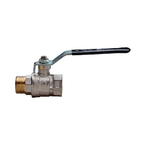 VALVOLA A SFERA A PASSAGGIO TOTALE MF LEVA ACCIAIO Misura: 3/4" DN 20 PN 40
