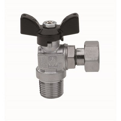 VALVOLA A SFERA A SQUADRA FILETTATURA MASCHIO CON GIRELLO Misura: 1/2" x 1/2" DN 15 PN 30