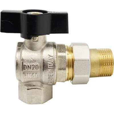 VALVOLA A SFERA A SQUADRA PER COLLETTORE Misura: 1" DN 25 PN 40