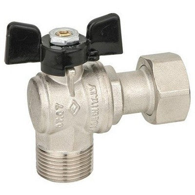 VALVOLA A SFERA AD ANGOLO A PASSAGGIO TOTALE MF DADO MOBILE Misura: 3/4"x3/4" DN 15 PN 30