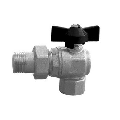 VALVOLA A SFERA AD ANGOLO PER COLLETTORI Misura: 3/4'' DN 20 PN 40