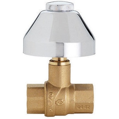 VALVOLA A SFERA DA INCASSO FF CON CAPPUCCIO E CAMPANA CROMATI Misura: 1/2" DN 15 PN 40