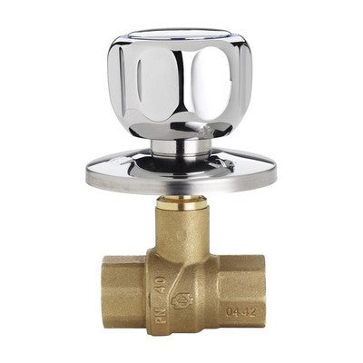VALVOLA A SFERA DA INCASSO FF CON MANIGLIA E ROSONE Misura: 1/2" DN 15 PN 40
