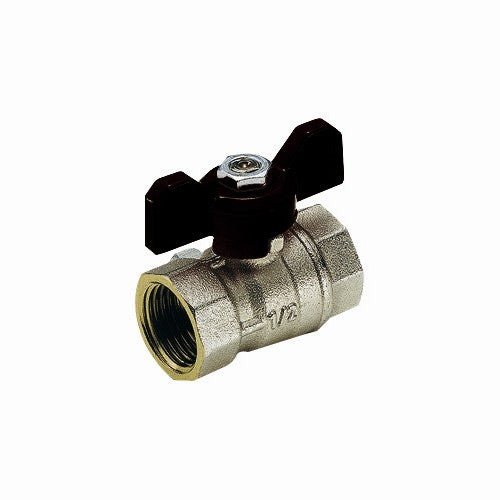 VALVOLA A SFERA FF MISTRAL A PASSAGGIO STANDARD CON FARFALLA Misura: 3/4" DN 18 PN 30