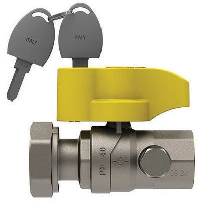 VALVOLA A SFERA GAS CON FARF. E SERRATURA FUTURGAS FEMMINA - GIREVOLE Misura: 1" X 1"1/4 DN 25