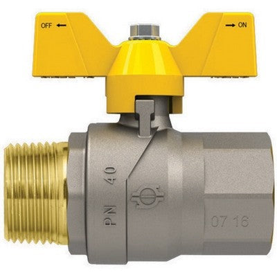 VALVOLA A SFERA GAS CON FARFALLA FUTURGAS MF Misura: 3/4" DN 20