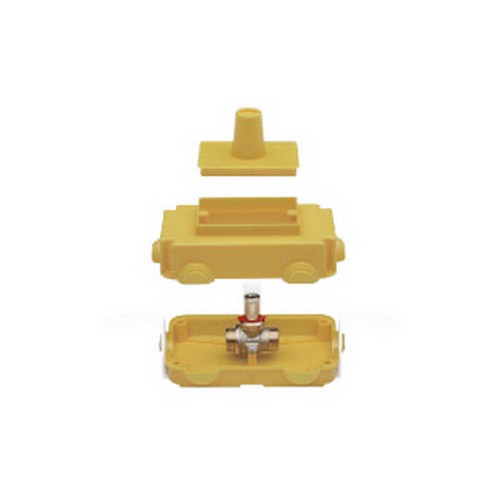 VALVOLA A SFERA GAS CON SCATOLA ISPEZIONABILE DA INCASSO Misura: 3/4 x 18 DN 15