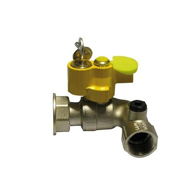 VALVOLA A SFERA GAS F/GIRELLO A SQUADRA CON SERRATURA Misura: 1" x 1" 1/4 DN 25